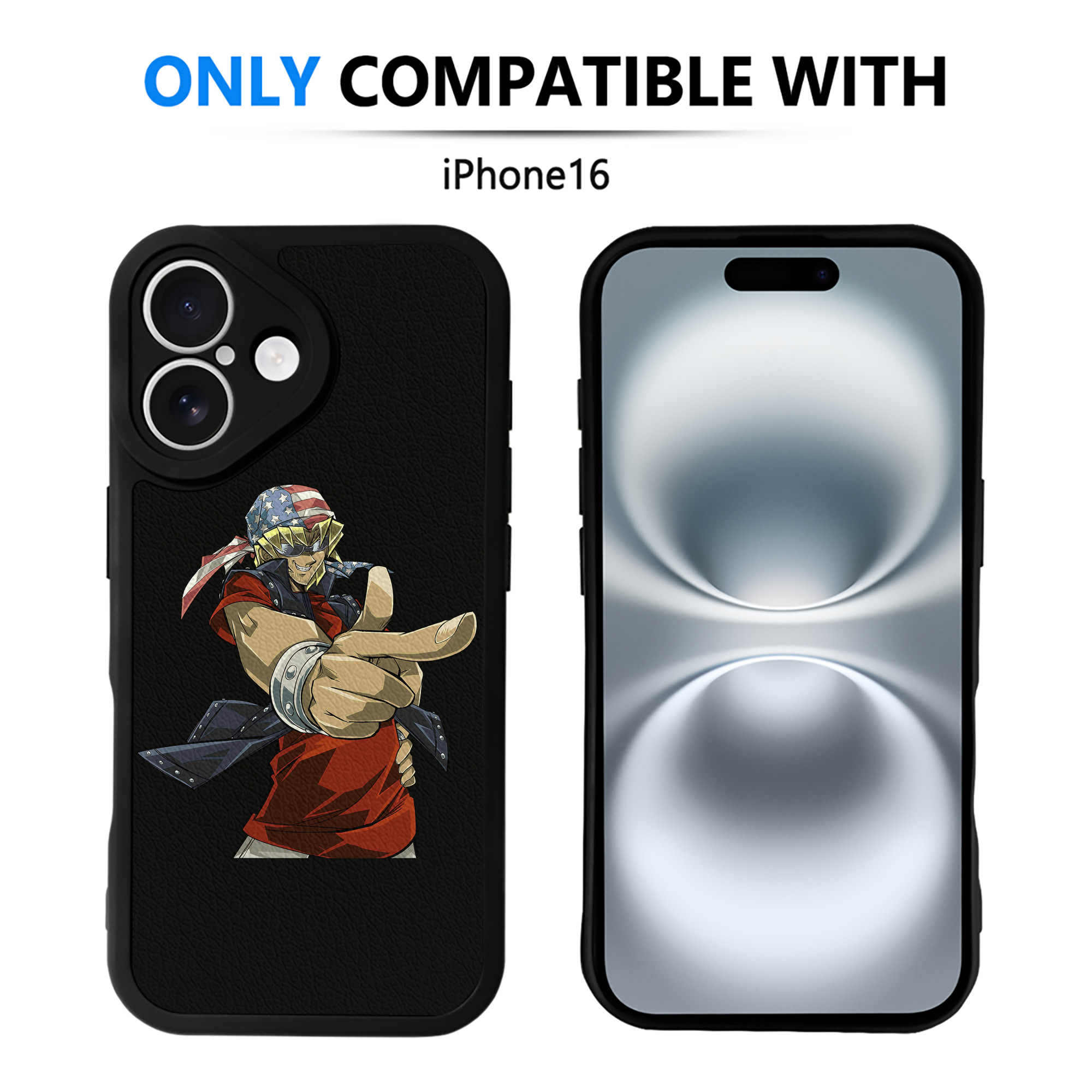 （画像用） 遊☆戯☆王 Yu-Gi-Oh! 【iPhone 16シリーズ対応】シリコンスマホケース（レザー調） 材質：シリコン